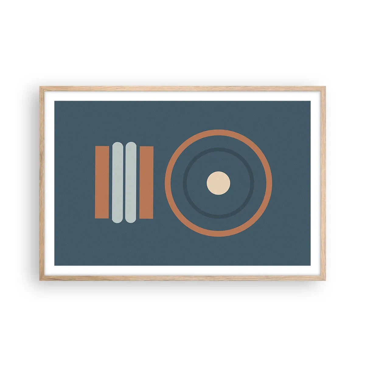 Poster în ramă de stejar deschis - Esența problemei - 91x61 cm