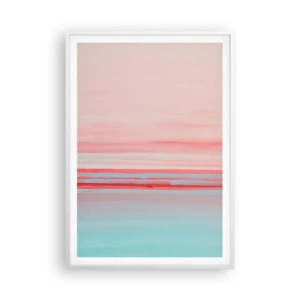 Poster în ramă albă - Abstracție în zori - 70x100 cm