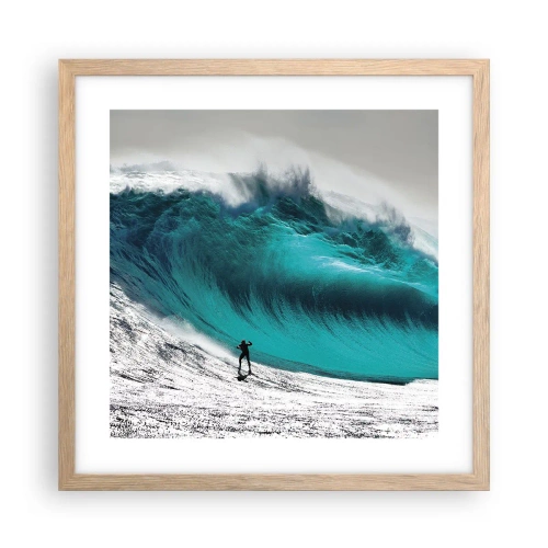 Poster în ramă de stejar deschis - Provocare acceptată - 40x40 cm