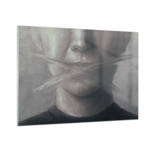 Tablou pe sticlă - Nici un cuvânt - 100x70 cm