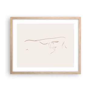 Poster în ramă de stejar deschis - Forma dorinței - 50x40 cm