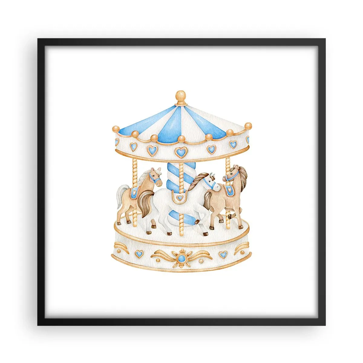 Poster în ramă neagră - Copilărie dulce - 50x50 cm