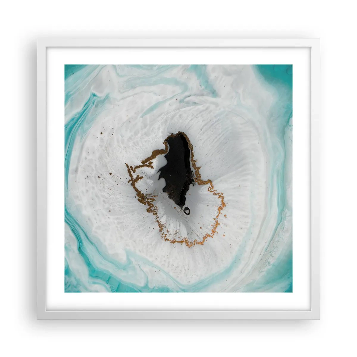 Poster în ramă albă - Pătrunde înăuntru - 50x50 cm