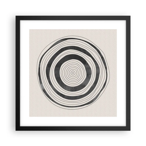 Poster în ramă neagră - Centrul cel mai important - 40x40 cm