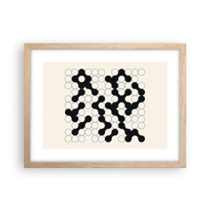 Poster în ramă de stejar deschis - Joc chinezesc - o variație - 40x30 cm
