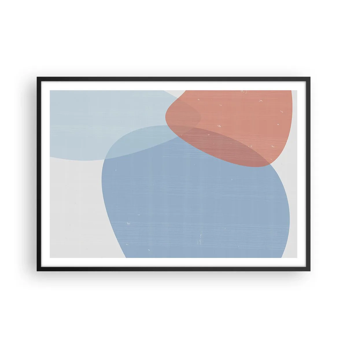 Poster în ramă neagră - Relații pastelate - 100x70 cm