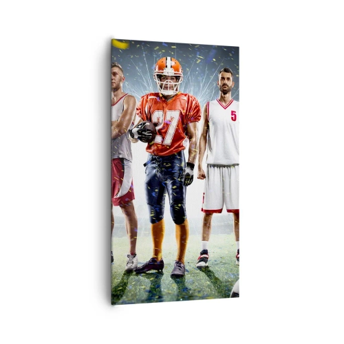 Tablou pe pânză - Gladiatori ai terenului de joc - 65x120 cm
