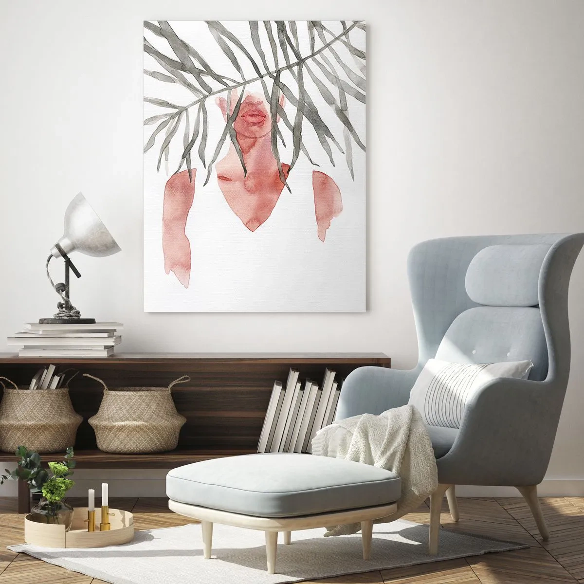 Tablou pe sticlă - Doamna de la tropice - 70x100 cm