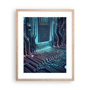 Poster în ramă de stejar deschis - Iată la ce mă gândesc... - 40x50 cm