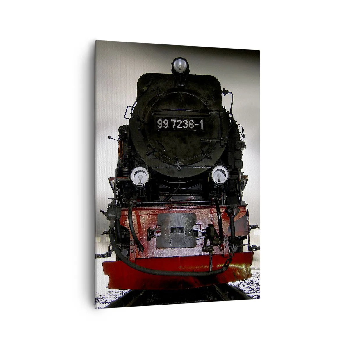 Tablou pe pânză - Stă și pufuie, geme și suflă... - 70x100 cm