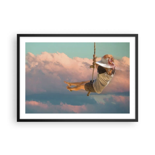 Poster în ramă neagră - Distracție în nori - 70x50 cm