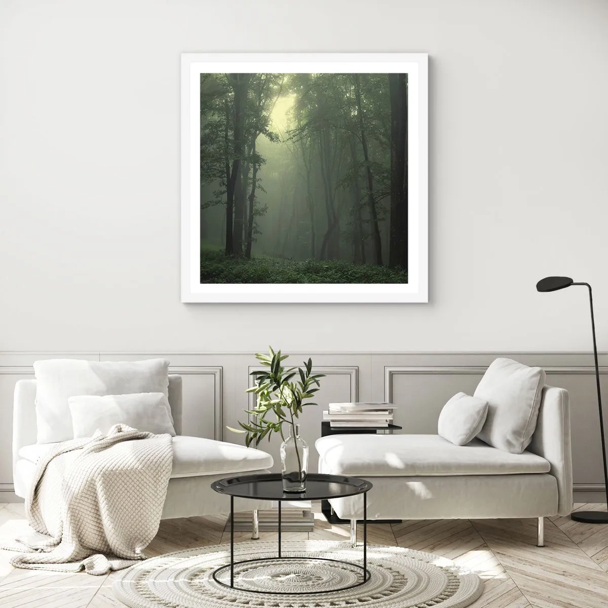 Poster în ramă albă - Înainte să se trezească - 40x40 cm