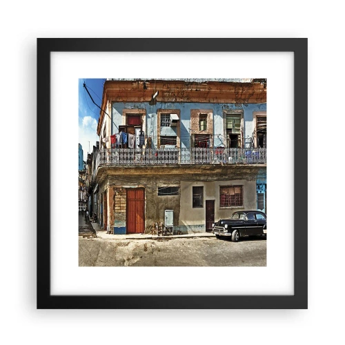 Poster în ramă neagră - Sentimente cubaneze - 30x30 cm