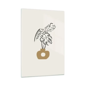 Tablou pe sticlă - Monstera - decorarea casei - 50x70 cm