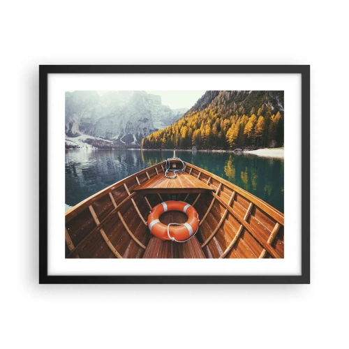 Poster în ramă neagră - Excursie pe munte - 50x40 cm