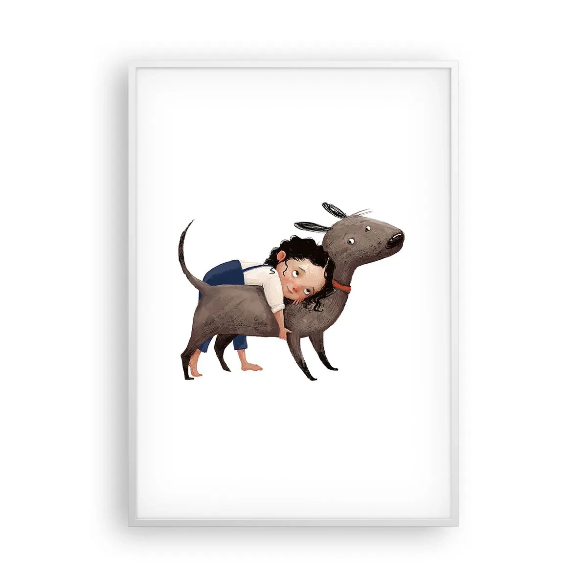 Poster în ramă albă - Cei mai buni prieteni - 70x100 cm