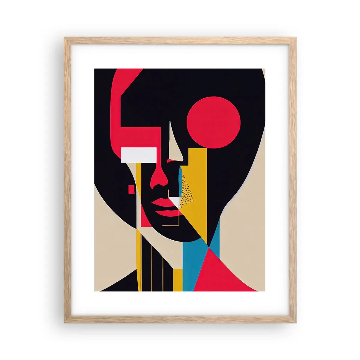 Poster în ramă de stejar deschis - Lumea ei interioară - 40x50 cm