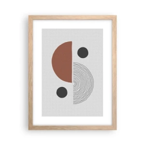 Poster în ramă de stejar deschis - Excelența roții - 30x40 cm
