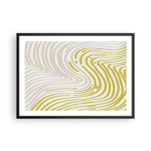 Poster în ramă neagră - Compoziție cu cambrare ușoară - 70x50 cm