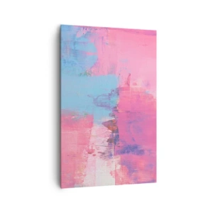 Tablou pe pânză - Roz, albastru și un strop de lumină - 80x120 cm