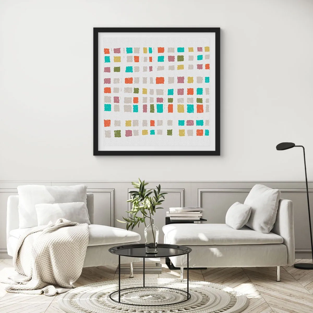 Poster în ramă neagră - Joc necunoscut - 30x30 cm