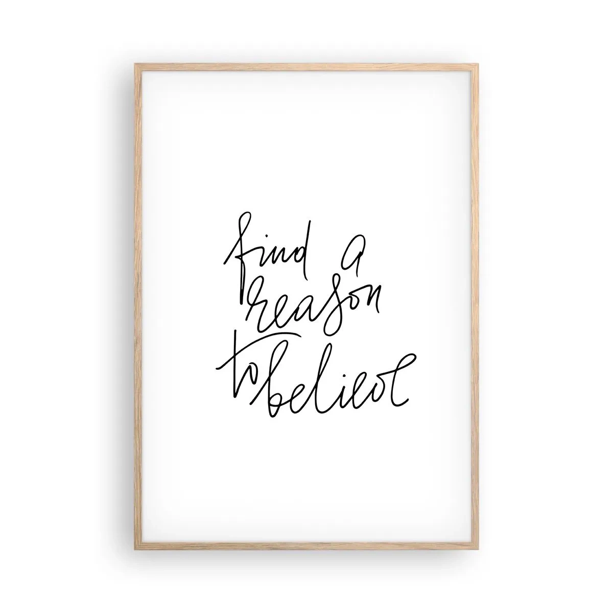 Poster în ramă de stejar deschis - Este posibil - 70x100 cm