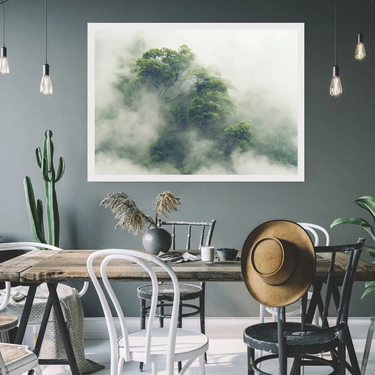 Poster - Înfășurate în ceață - 100x70 cm