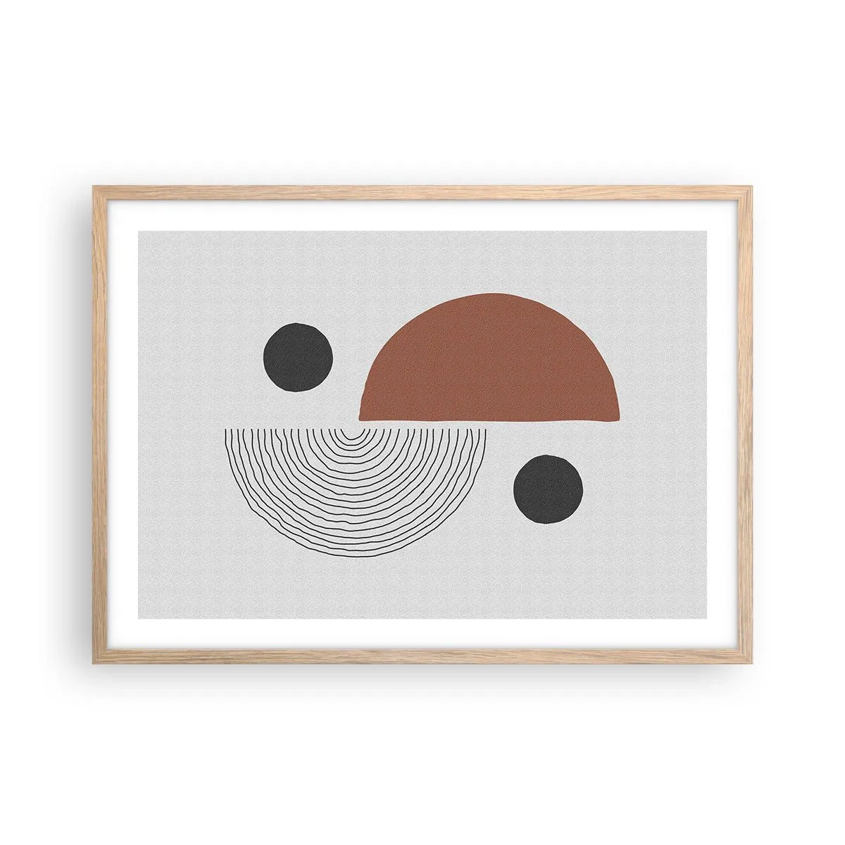 Poster în ramă de stejar deschis - Excelența roții - 70x50 cm