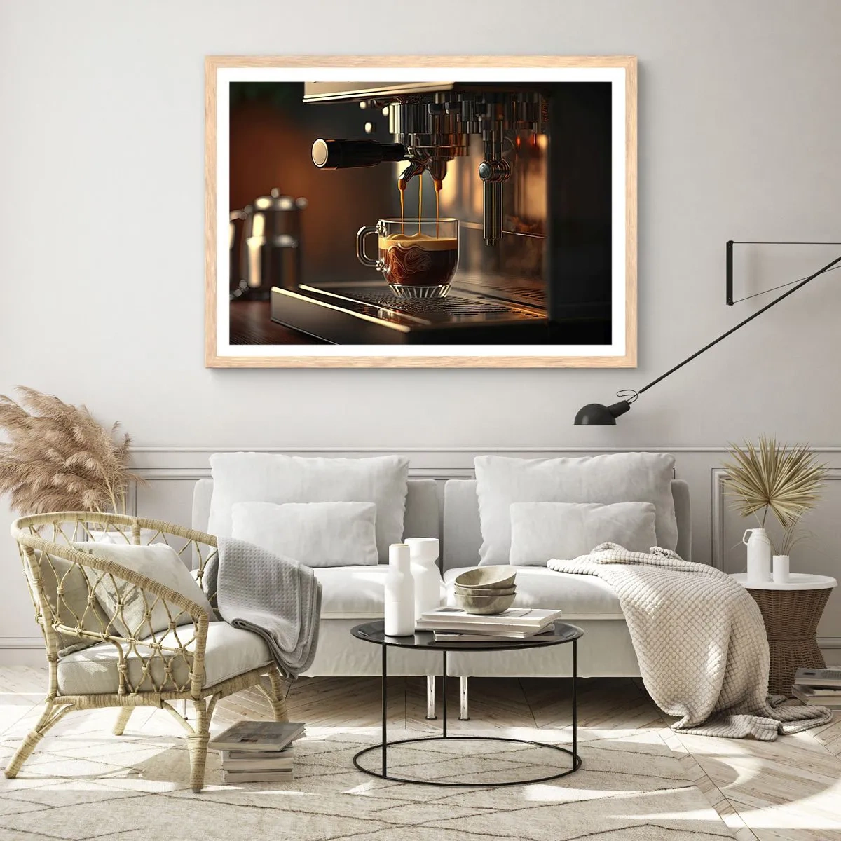 Poster în ramă de stejar deschis - Băutură senzuală - 100x70 cm