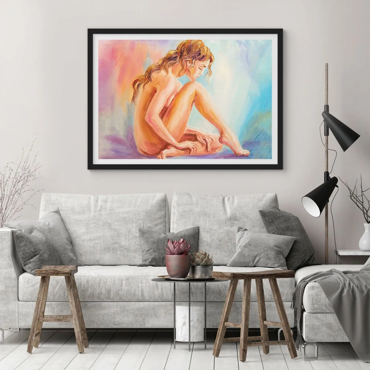 Poster în ramă neagră - Gest de tinerețe - 50x40 cm