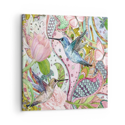 Tablou pe pânză - Încurcat în viță de vie - 60x60 cm