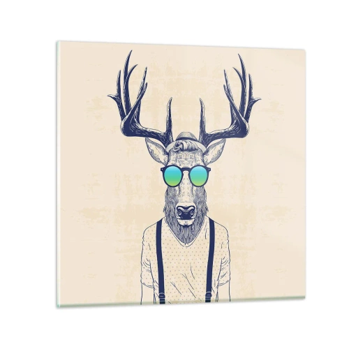 Tablou pe sticlă - Și la cine te așteptai? - 60x60 cm