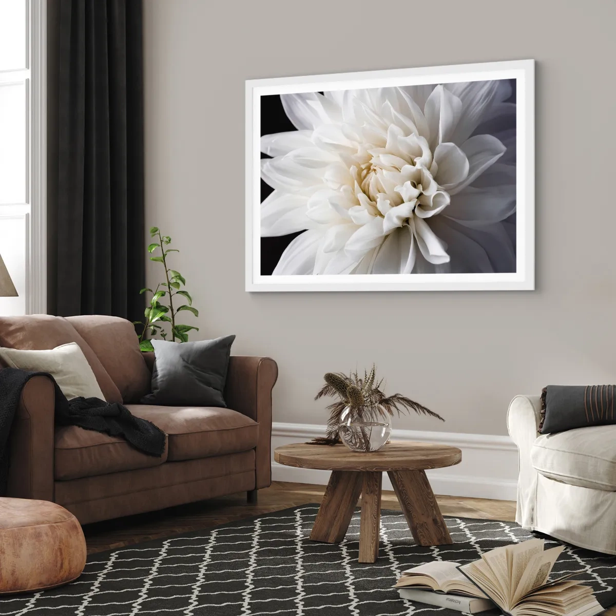 Poster în ramă albă - Dimineața miresei - 91x61 cm