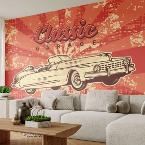Tapet Standard Eco - Și la radio Elvis - Mașină, Cabriolet, Călătorii - 300x210 cm
