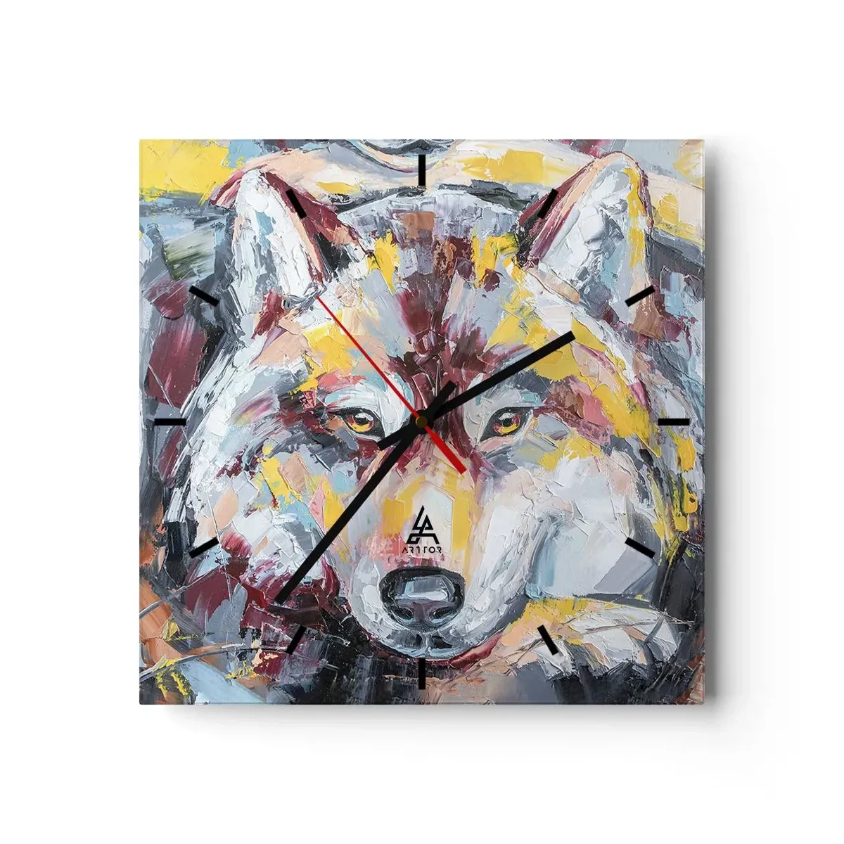 Ceas de perete - Ceas pe sticlă - Pace pentru cel drag - 30x30 cm