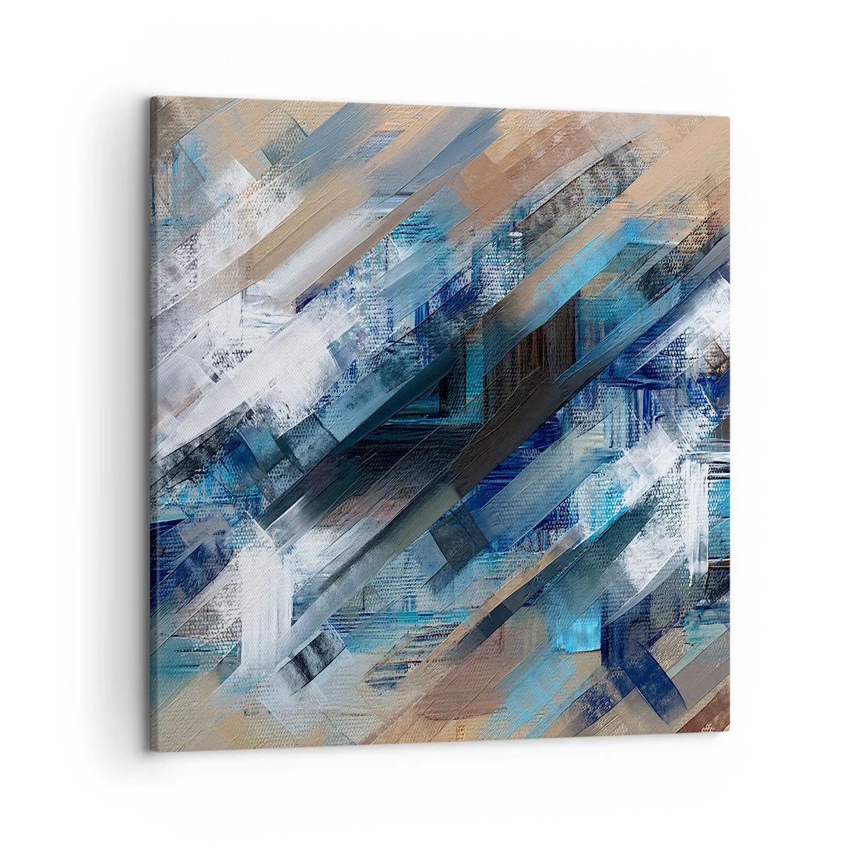 Tablou pe pânză - Pe o pantă albastră - 50x50 cm