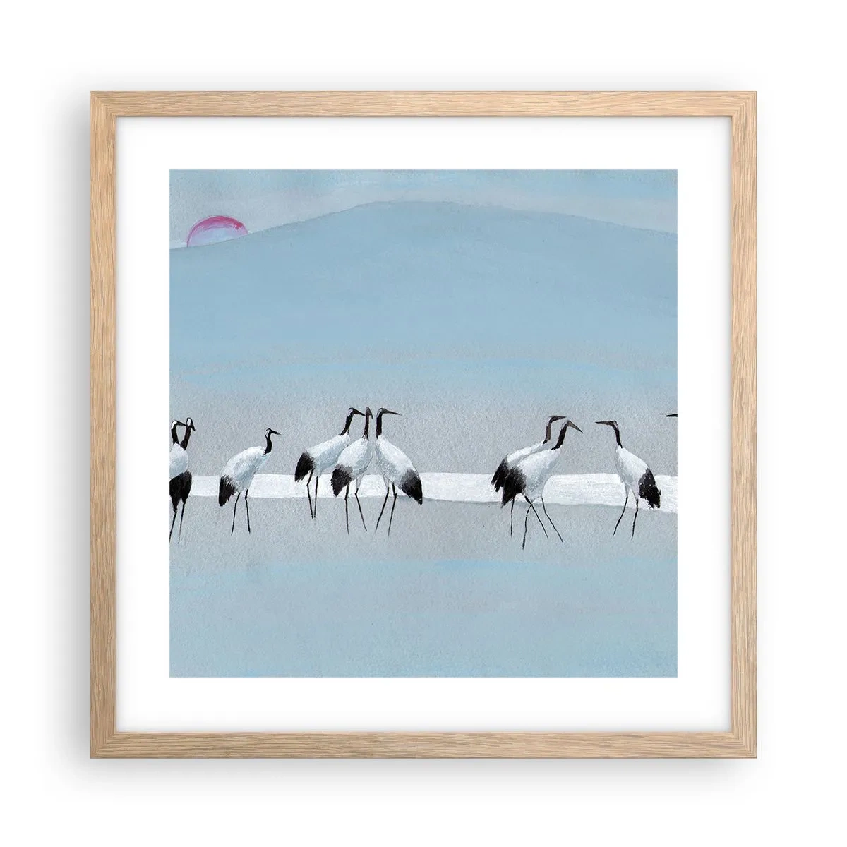 Poster în ramă de stejar deschis - După o zi fierbinte - 40x40 cm