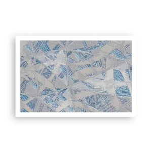Poster - Într-un labirint de gri-albastru - 91x61 cm