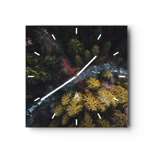 Ceas de perete - Ceas pe sticlă - Rapid și mai rapid - 30x30 cm