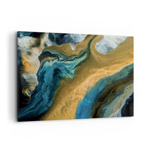 Tablou pe pânză - Albastru - galben - influență reciprocă - 100x70 cm