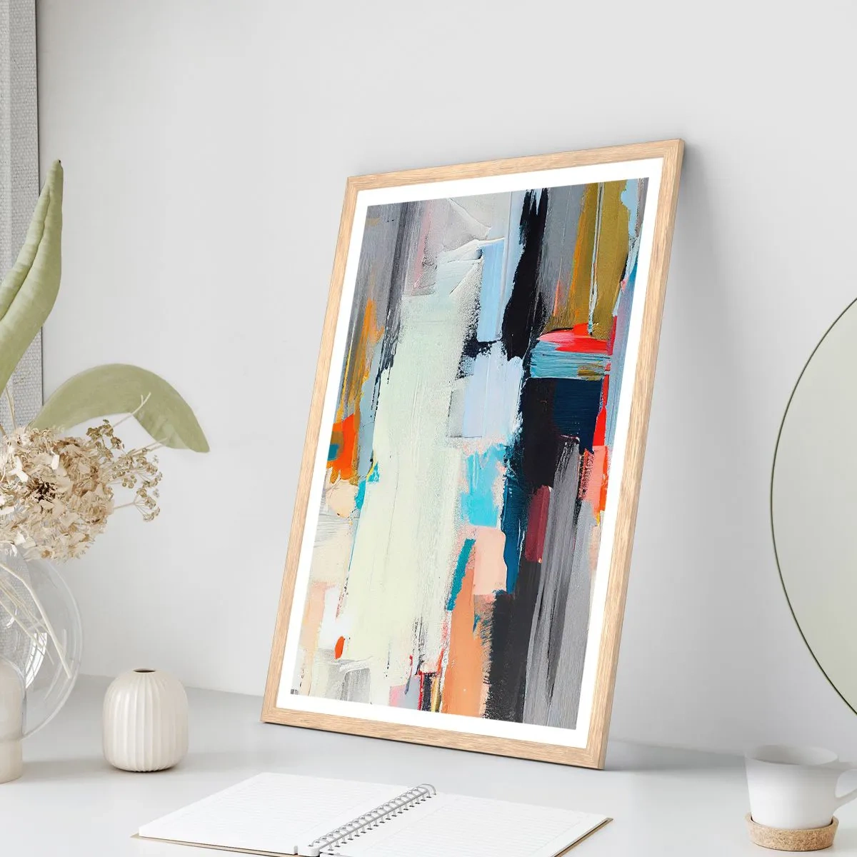 Poster în ramă de stejar deschis - Există o metodă? - 70x100 cm