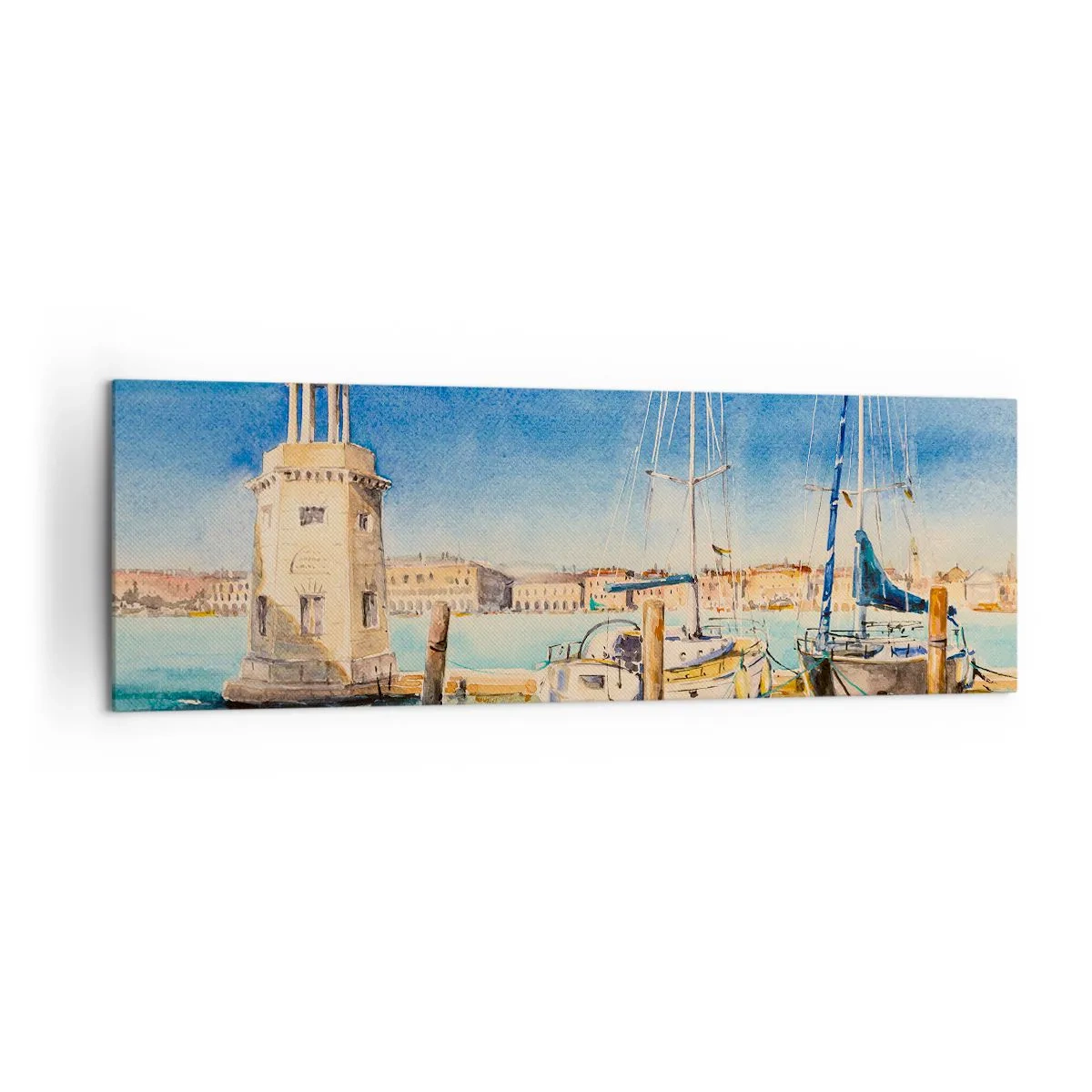 Tablou pe pânză - Laguna însorită - 160x50 cm