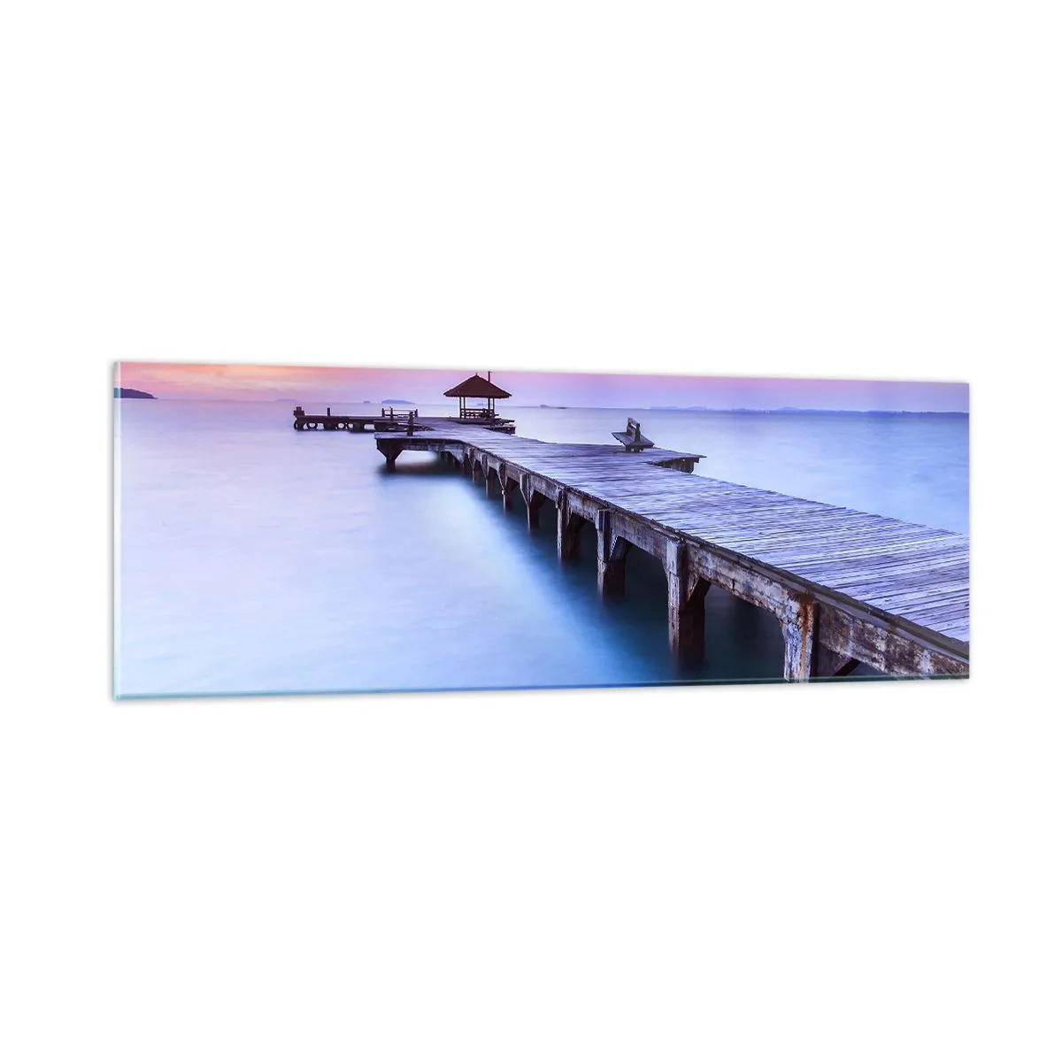 Tablou pe sticlă - Mare de liniște până la orizont - 90x30 cm