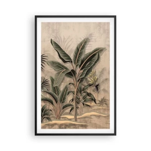 Poster în ramă neagră - Gravură în stil colonial - 61x91 cm