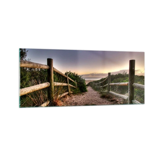 Tablou pe sticlă - Deja se vede ținta - 100x40 cm