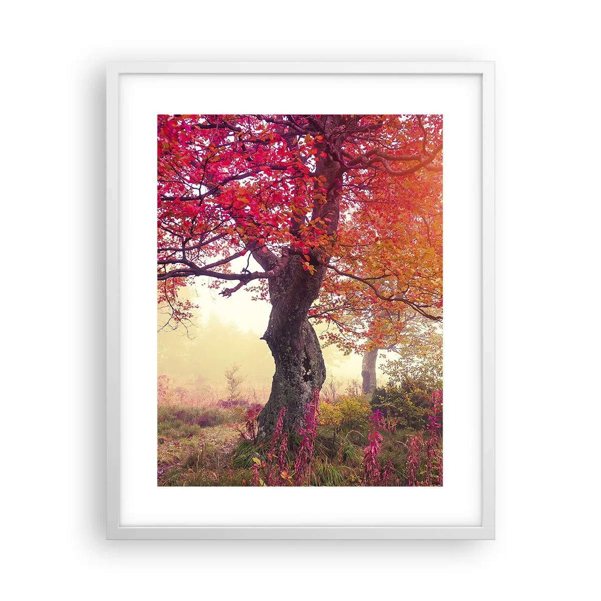 Poster în ramă albă - O frenezie de înflorire - 40x50 cm