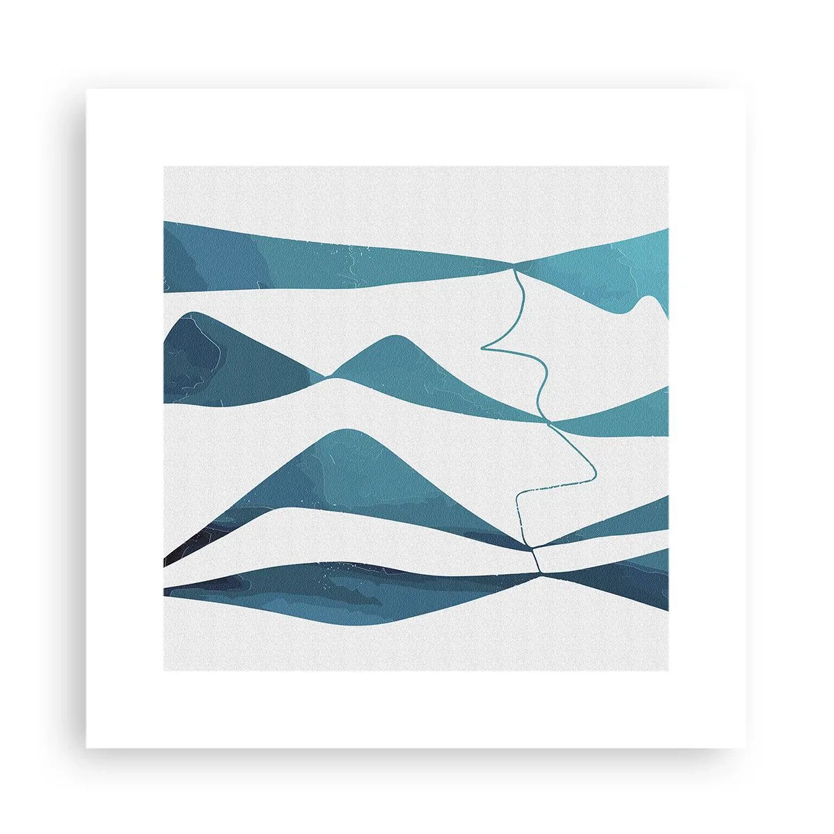 Poster - Abstracție: relație turcoaz - 30x30 cm