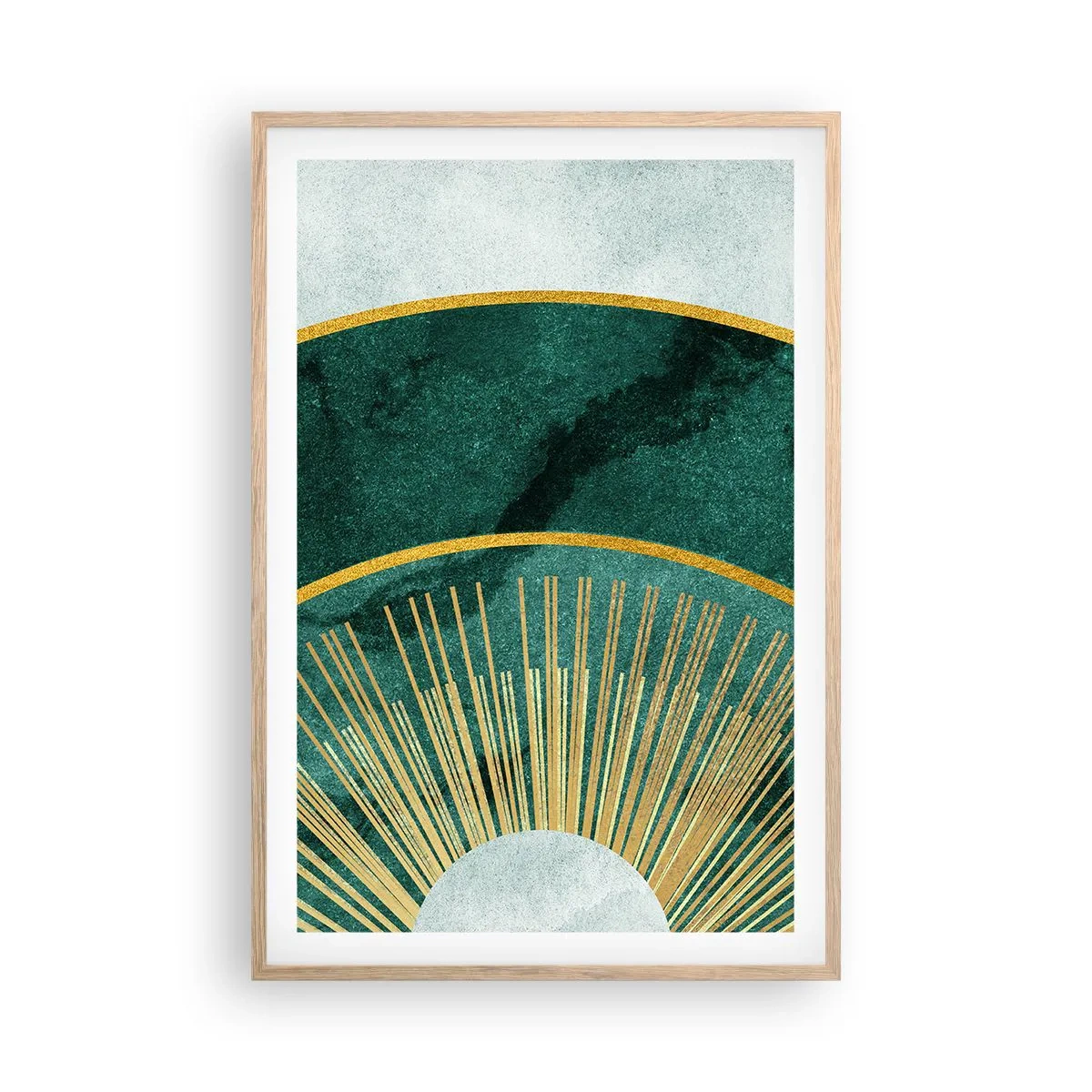Poster în ramă de stejar deschis - Un alt sistem solar - 61x91 cm