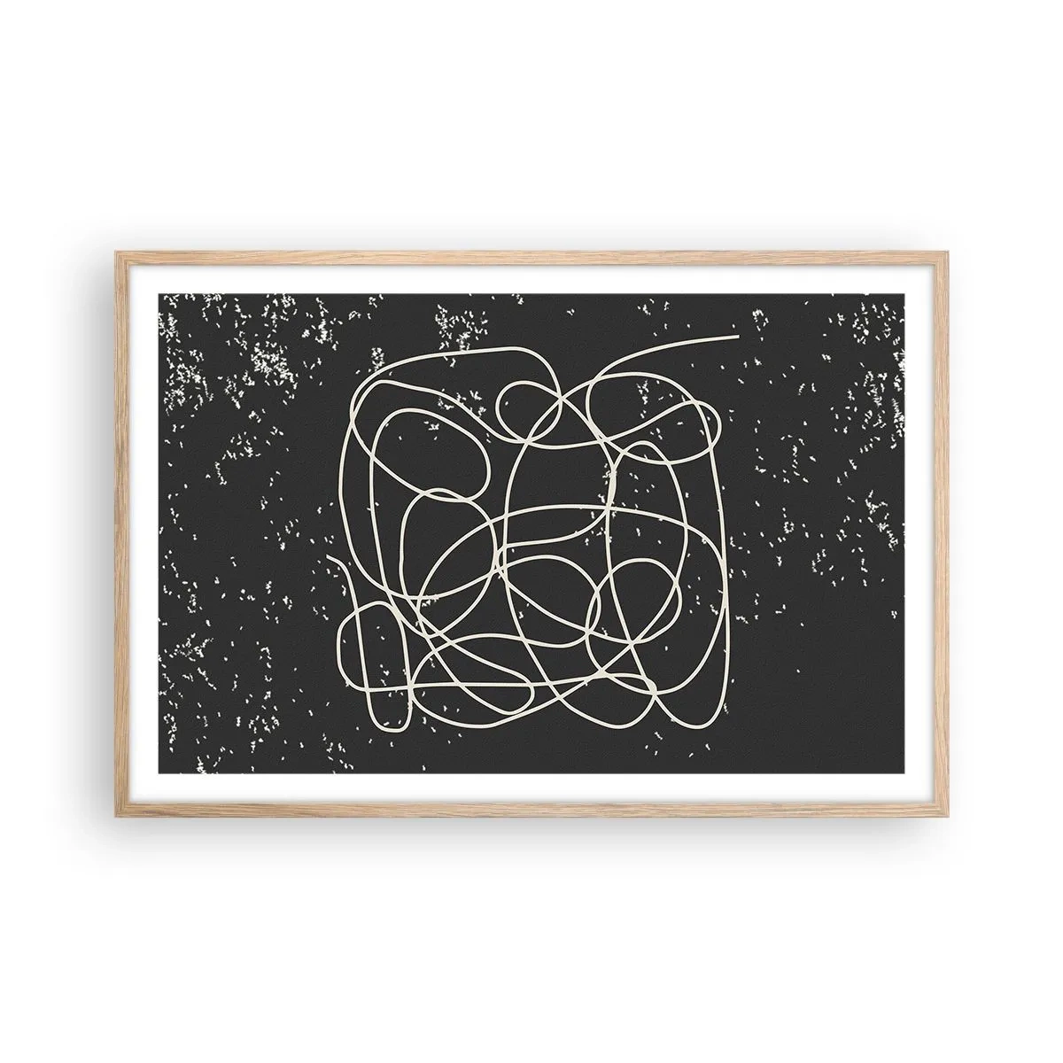 Poster în ramă de stejar deschis - Gânduri rătăcitoare - 91x61 cm