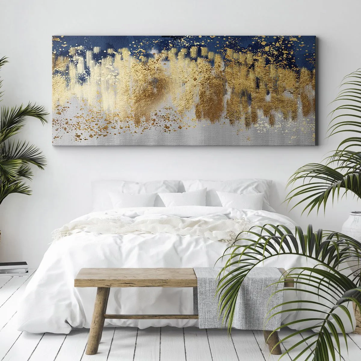 Tablou pe pânză - Compoziție modernă cu bliț - 100x40 cm
